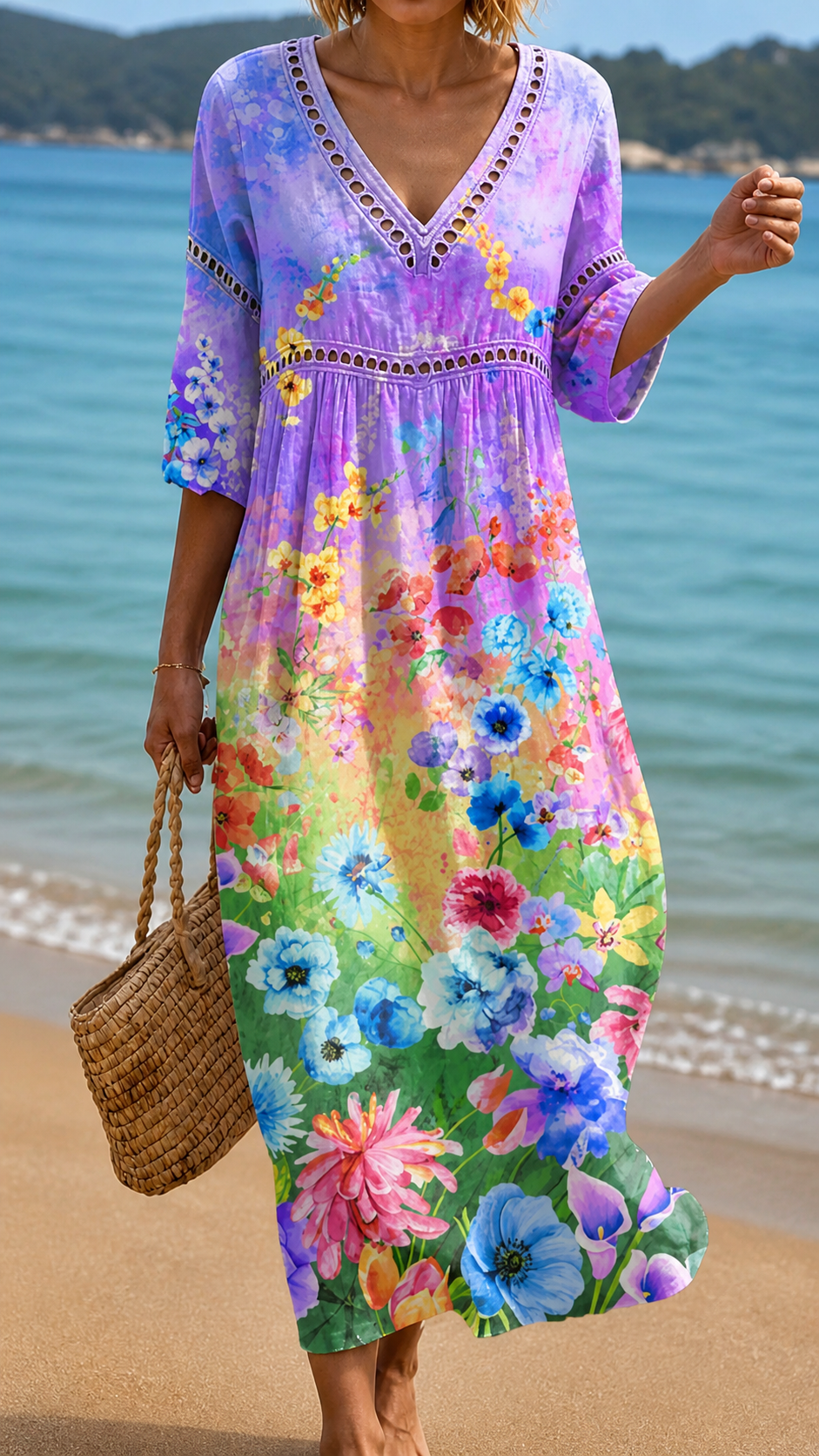 Juliette | Vibrant Floral Beach Dress