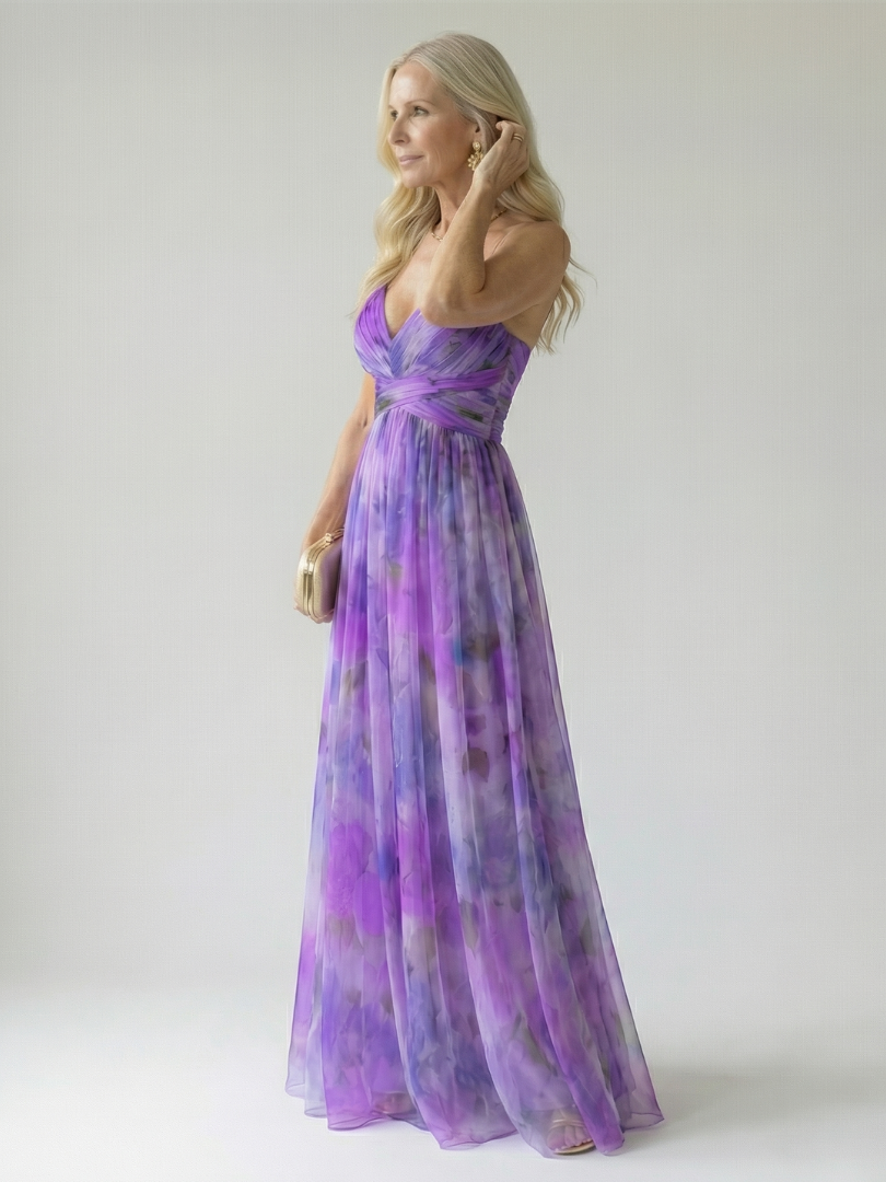 Isel | Soft Wrap Floral Maxi Dress