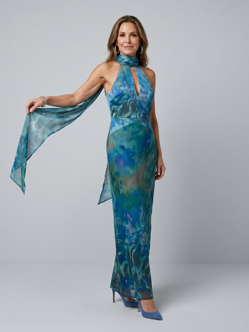 Juniper | Keyhole Floral Maxi Dress