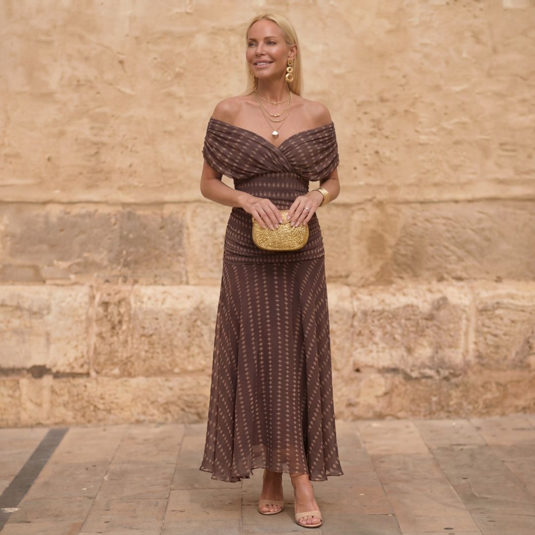 Sienna | Geometric Print Maxi Dress