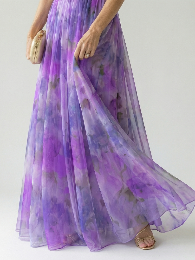 Isel | Soft Wrap Floral Maxi Dress