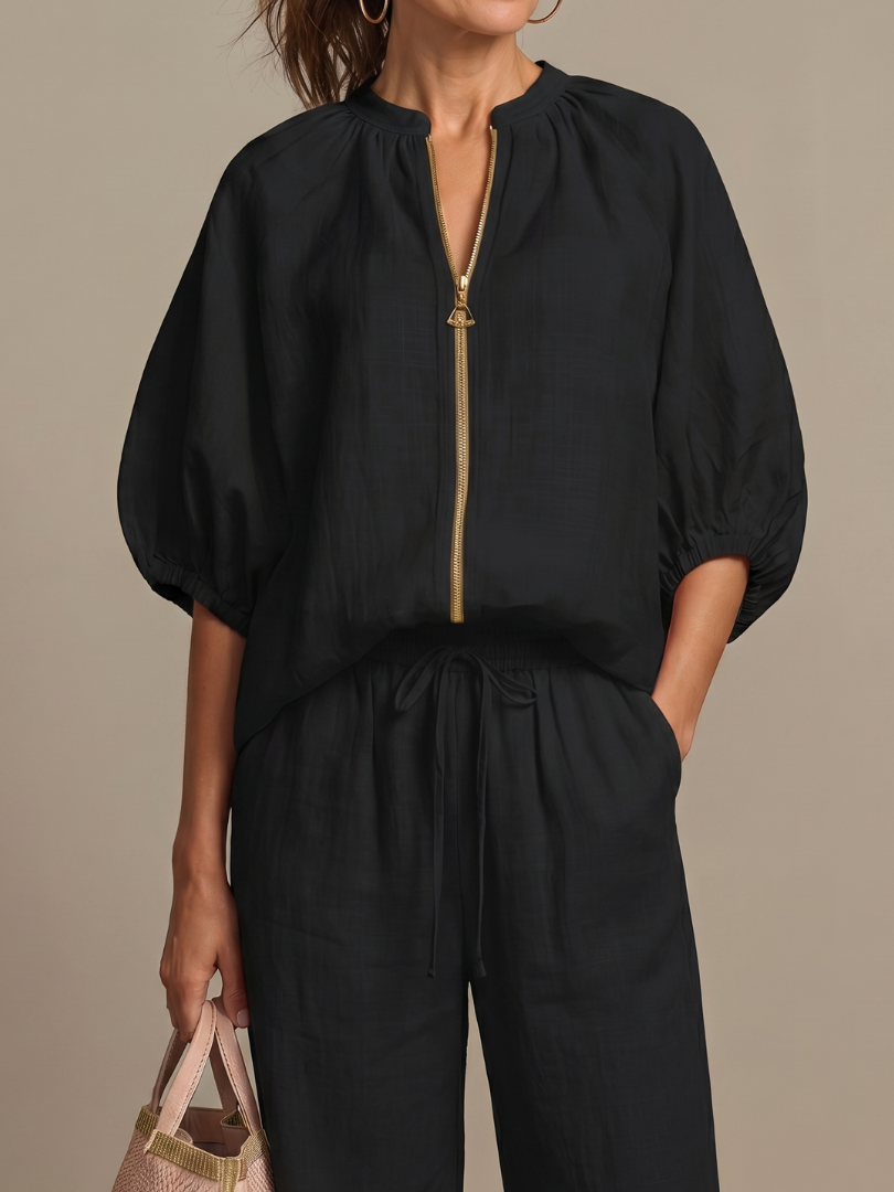 Natalia | Relaxed Zip-Front Two-Piece Set