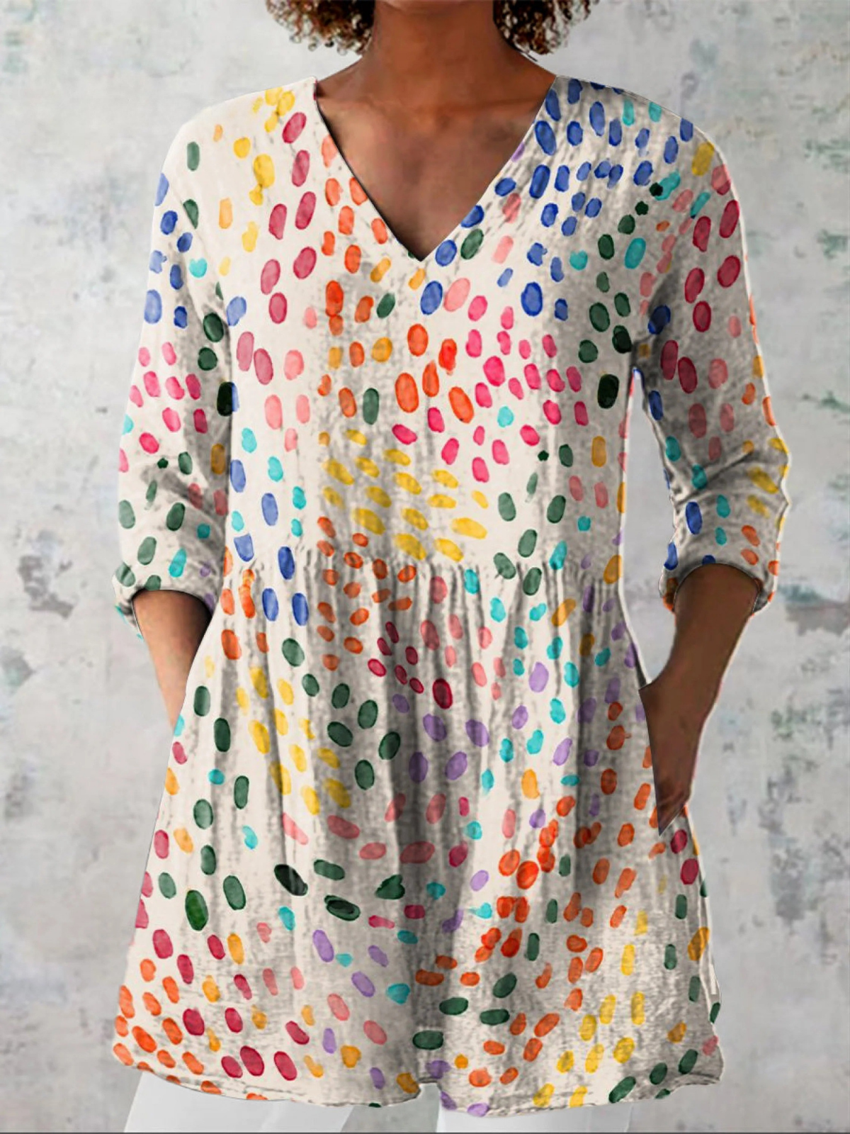 Pauline | Colourful Abstract Print Tunic