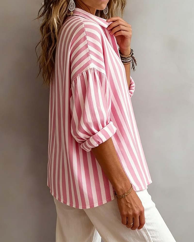 Nora | Striped Relaxed Blouse