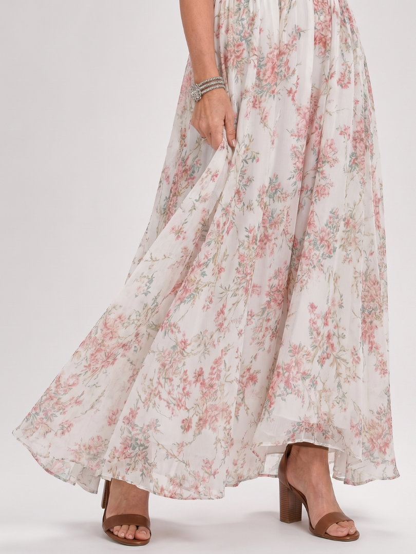 Guinevere | Floral Halter Maxi Dress