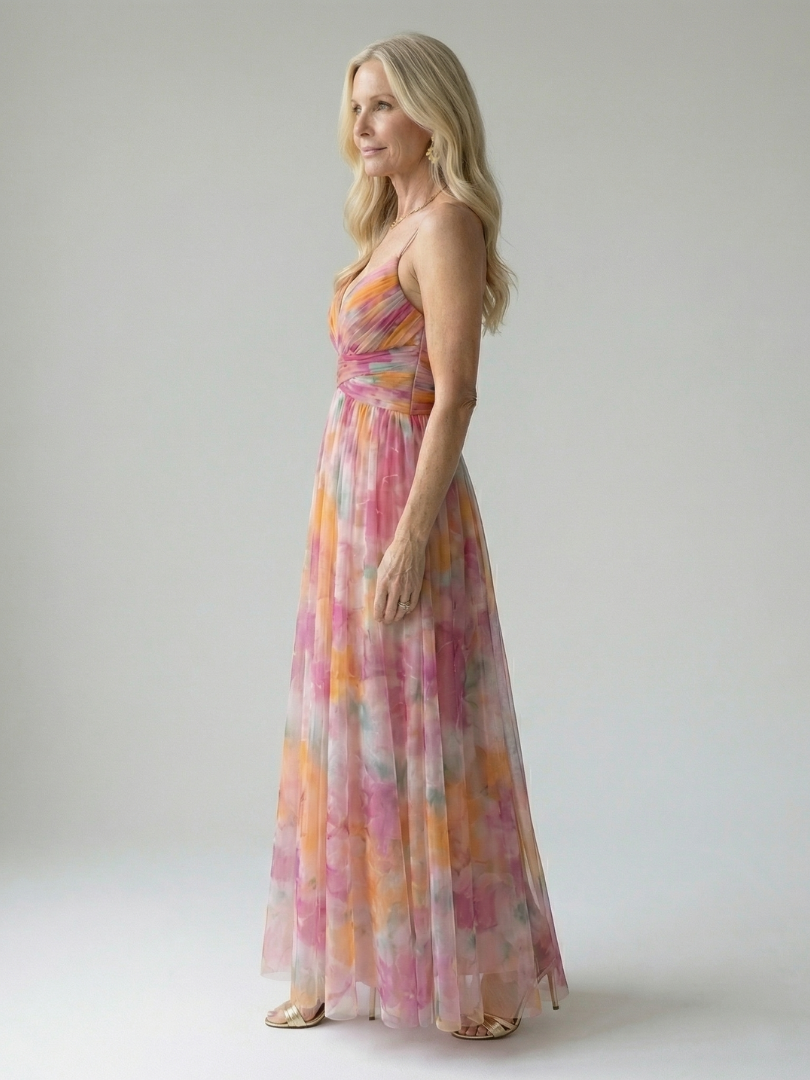 Isel | Soft Wrap Floral Maxi Dress