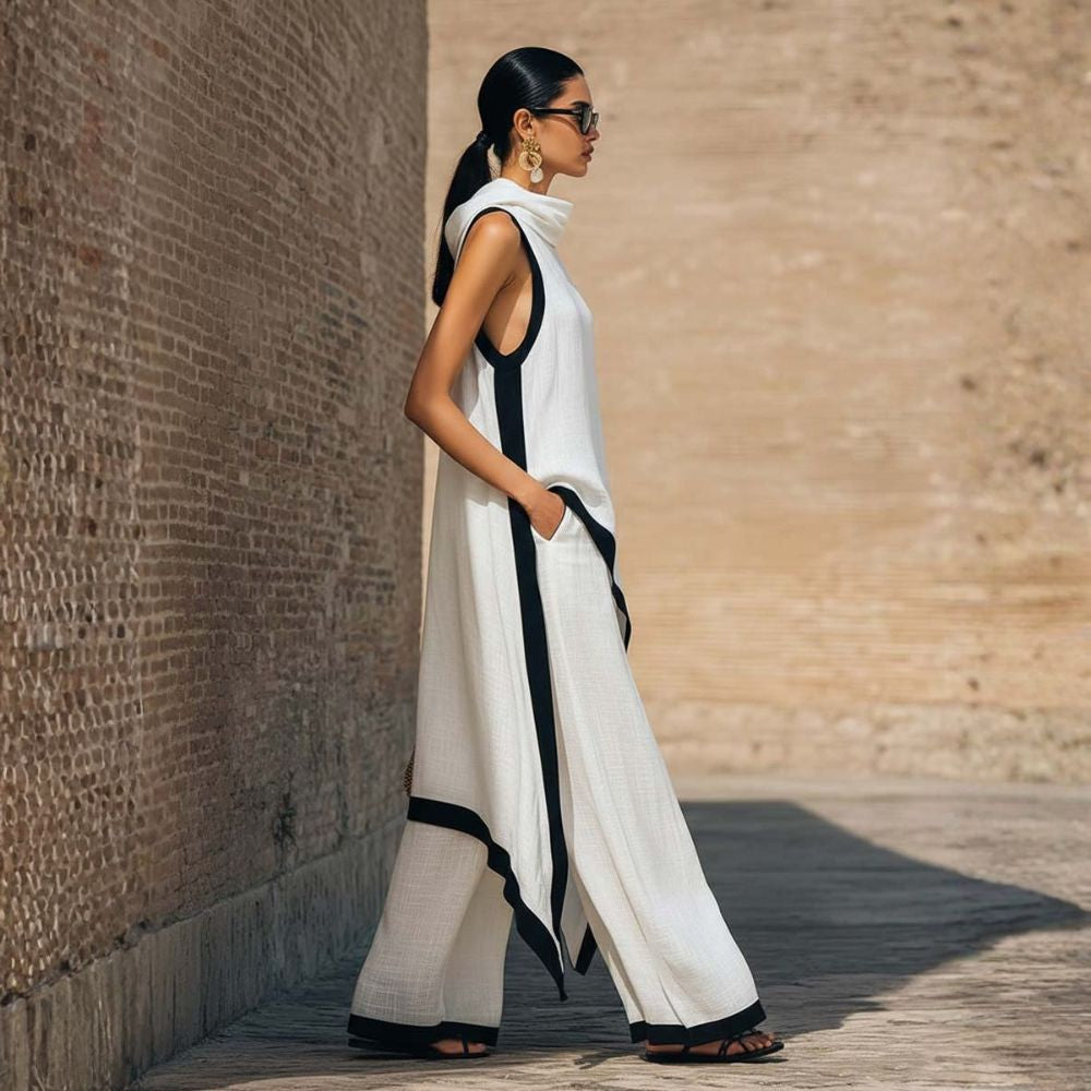 Leonora | Asymmetric Wide-Leg Suit