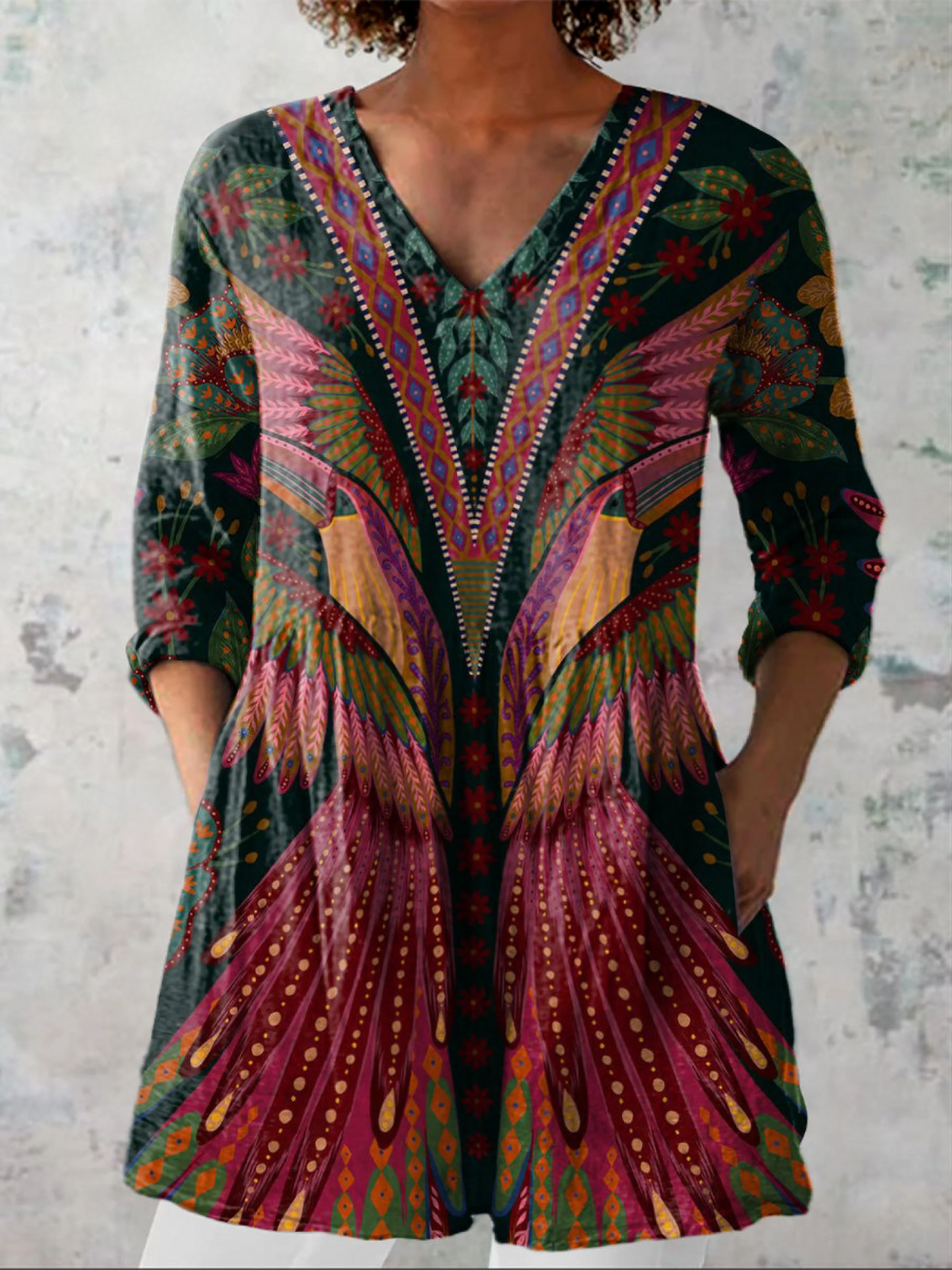Manon | Colourful Bohemian Print Tunic