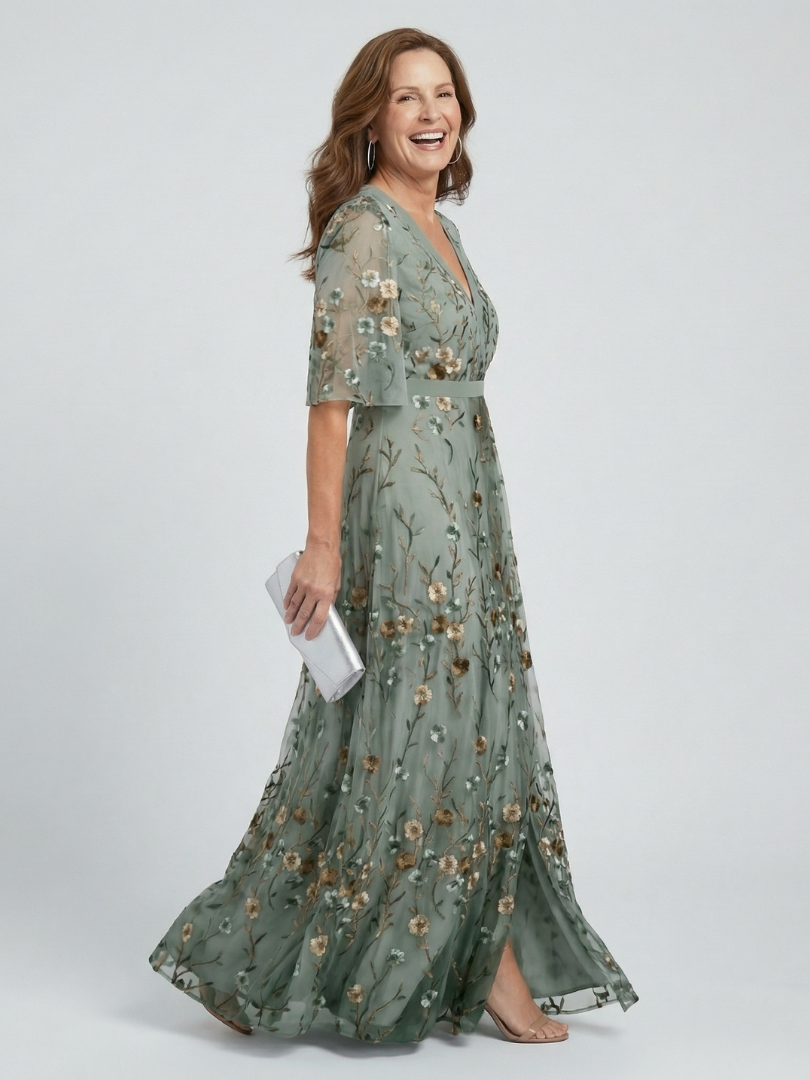 Selora | Halter Embellished Maxi Dress