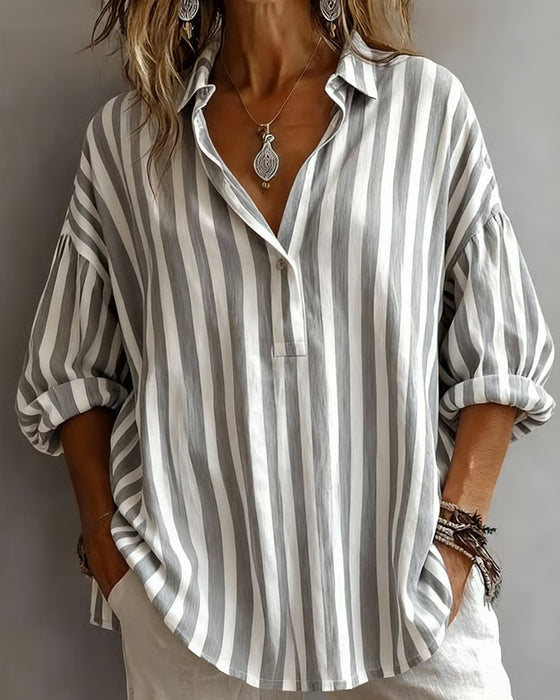 Nora | Striped Relaxed Blouse