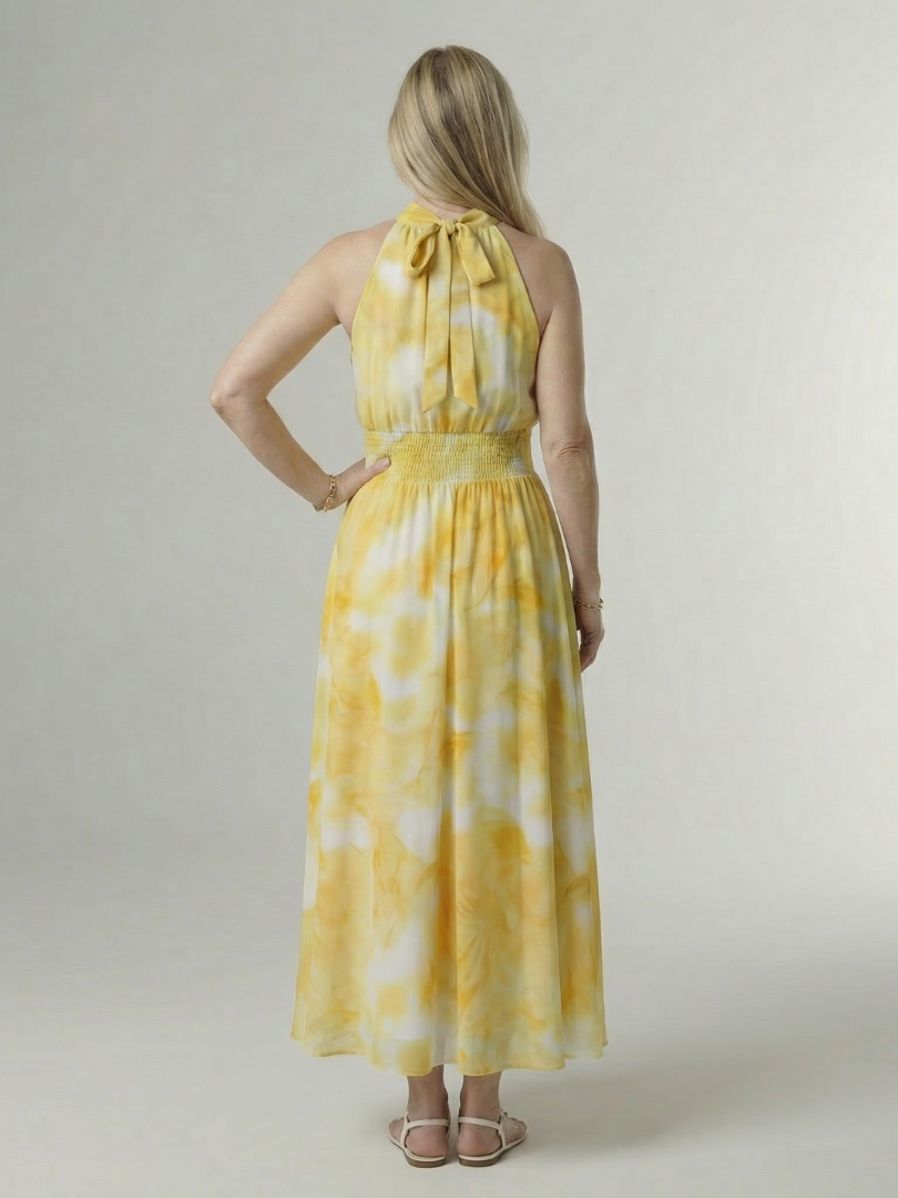 Sylin | Gathered Flowing Maxi Dress