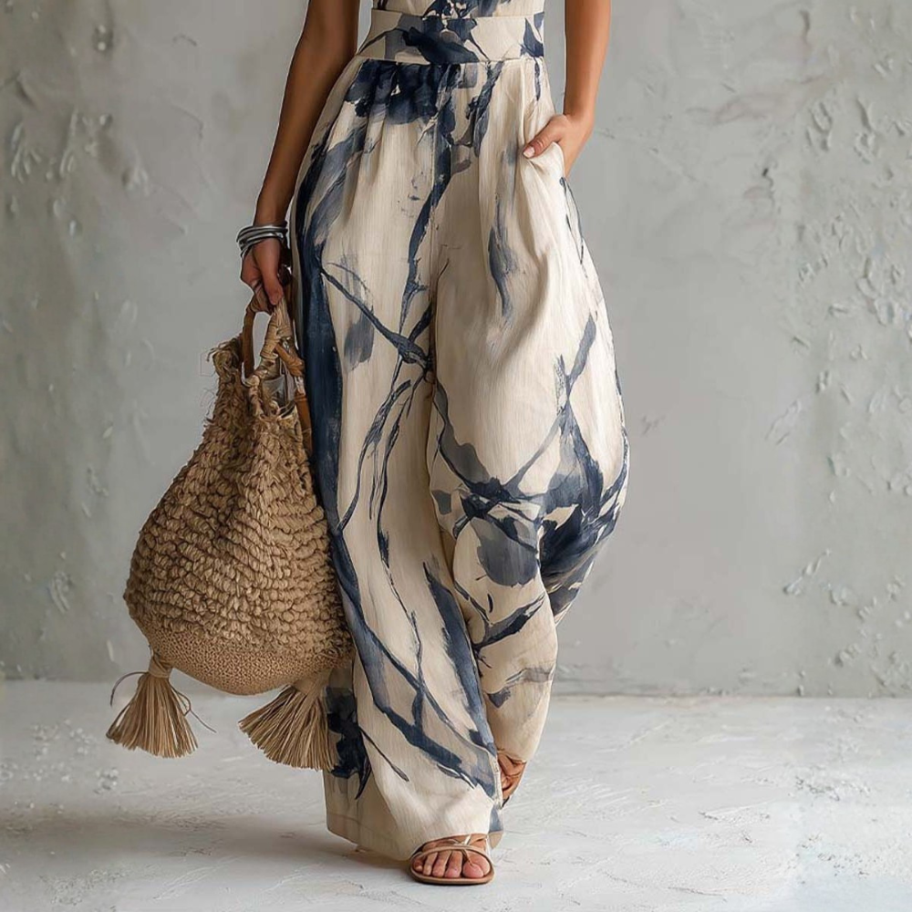 Giada | Artistic Halter-Neck Jumpsuit