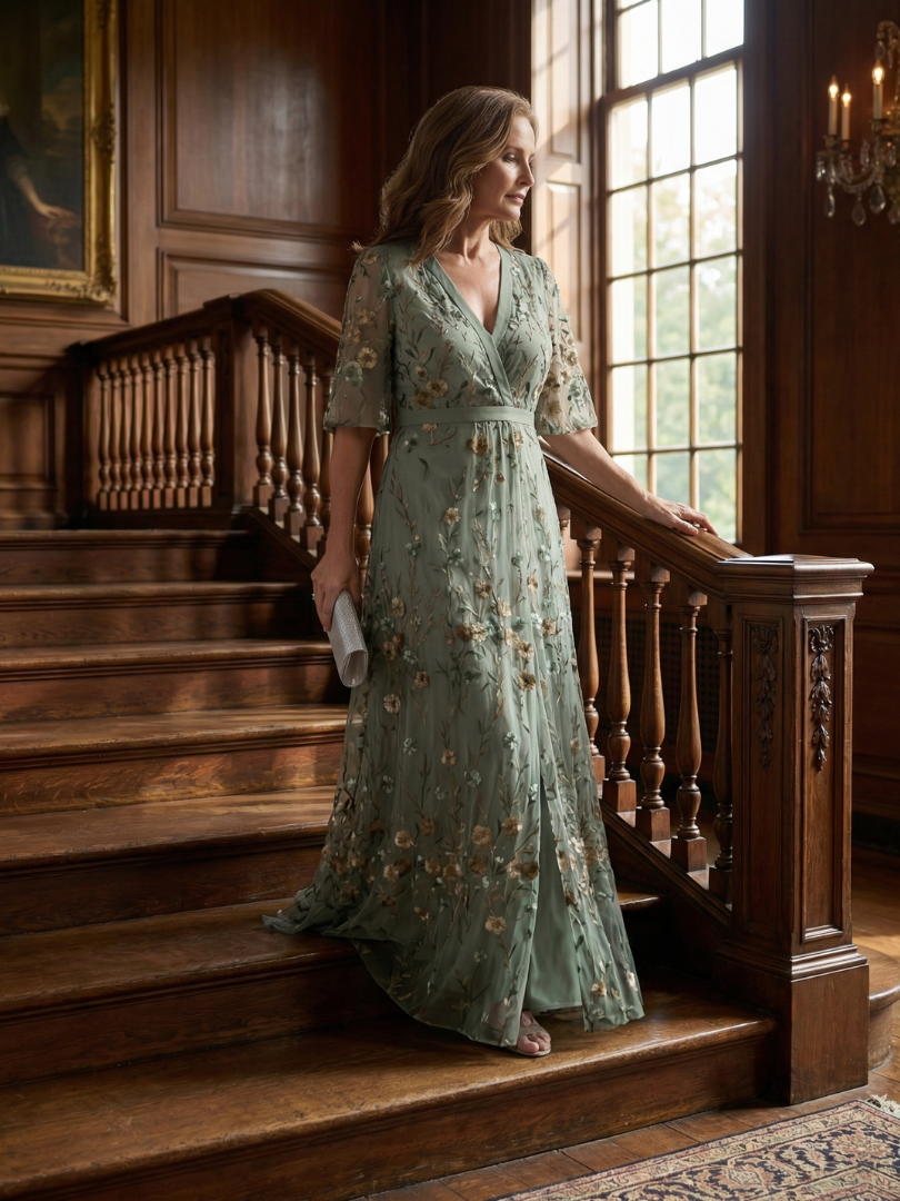 Selora | Halter Embellished Maxi Dress