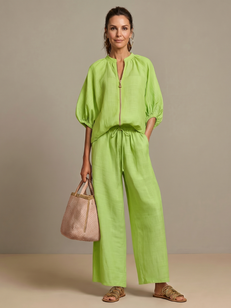 Natalia | Relaxed Zip-Front Two-Piece Set