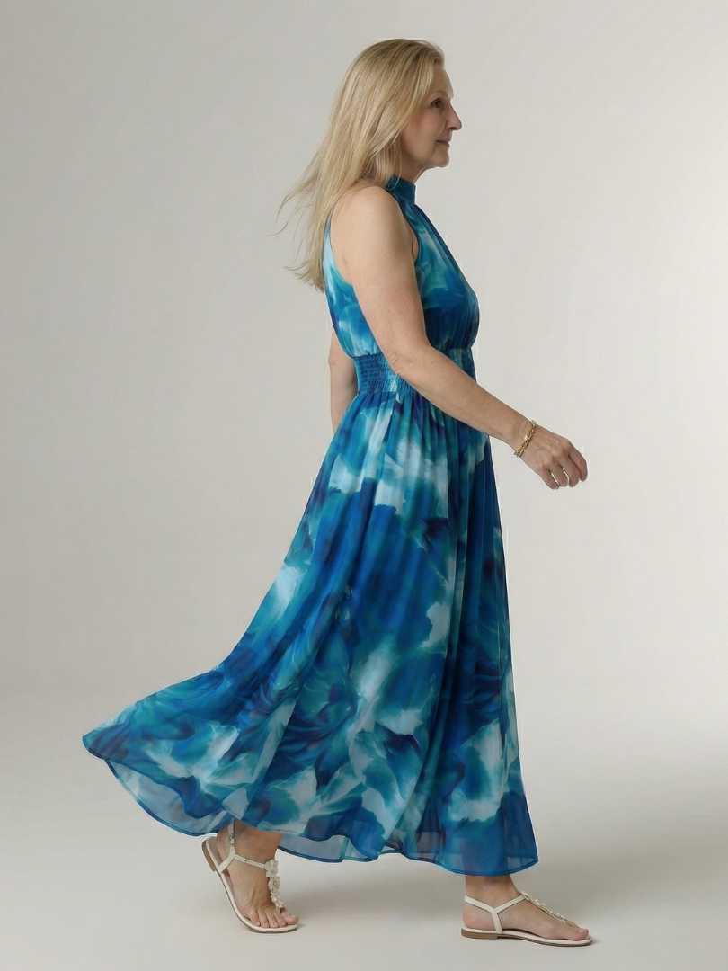 Sylin | Gathered Flowing Maxi Dress