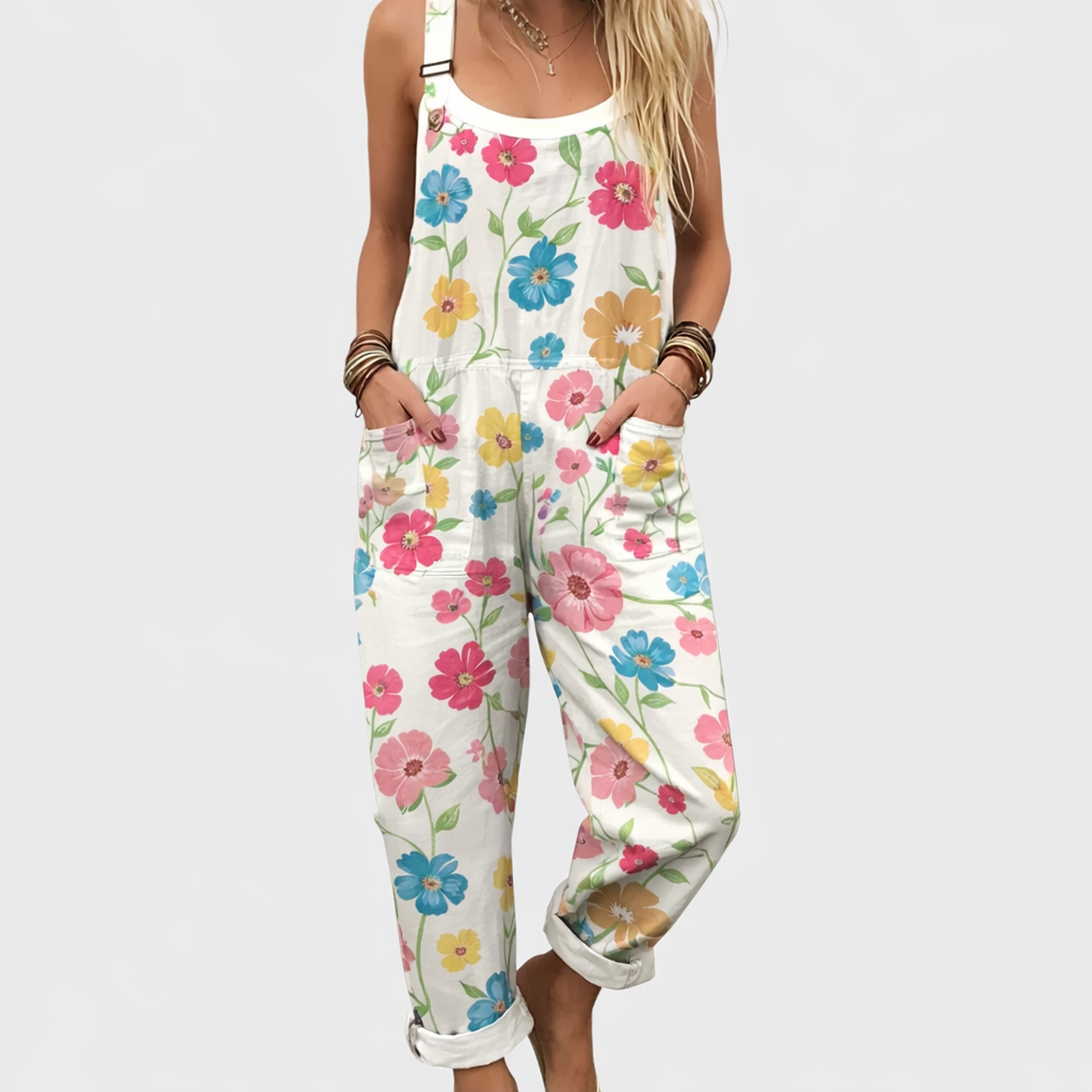 Florina | Colourful Floral Relaxed Overalls