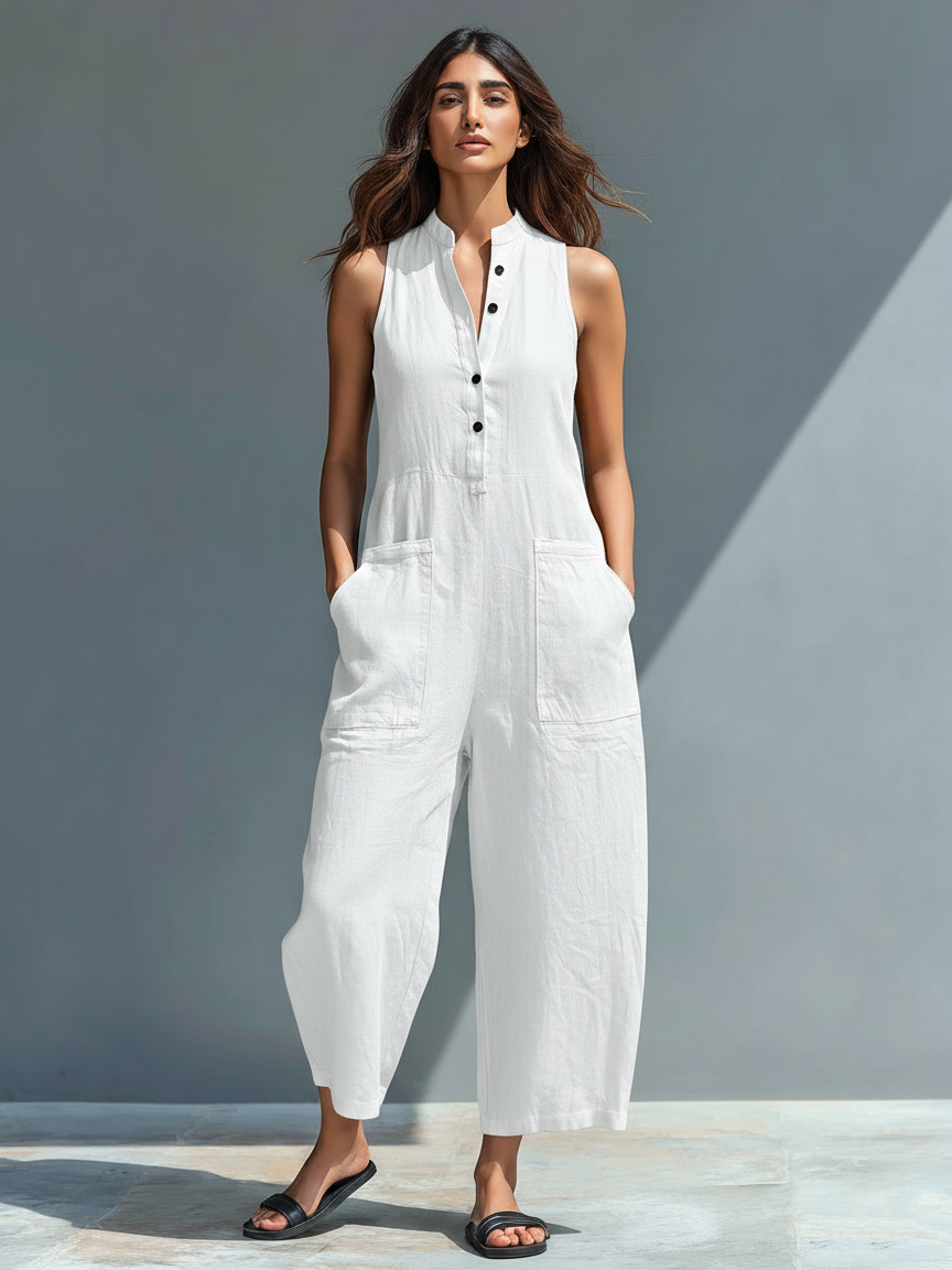 Vittoria | Relaxed Button-Front Jumpsuit
