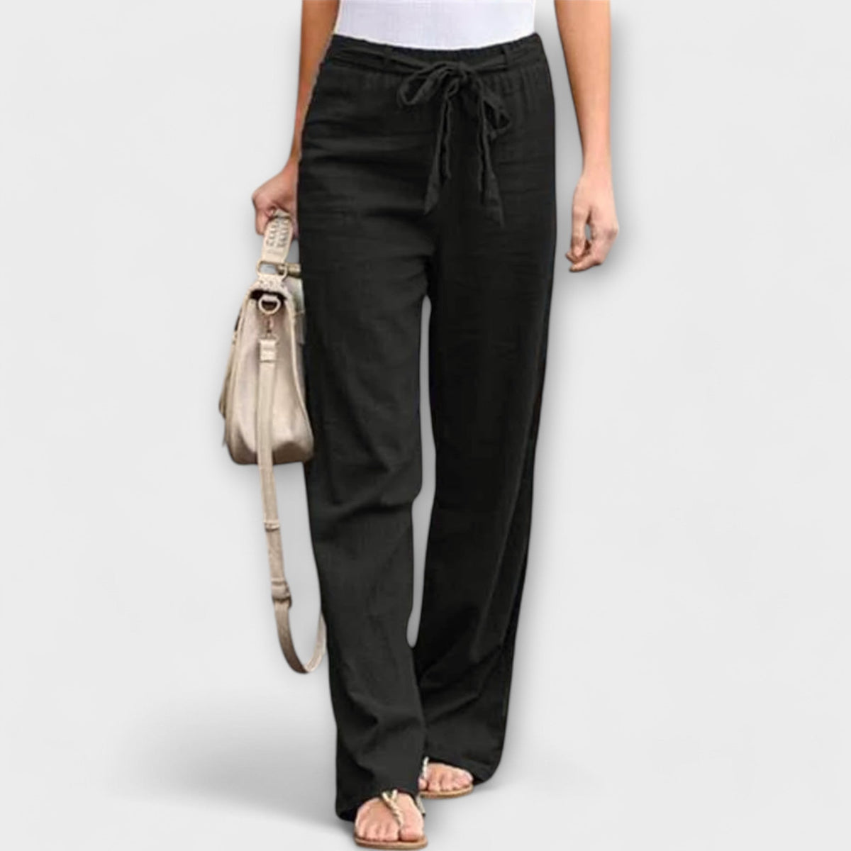 Pauline | Tie-Waist Wide-Leg Pants