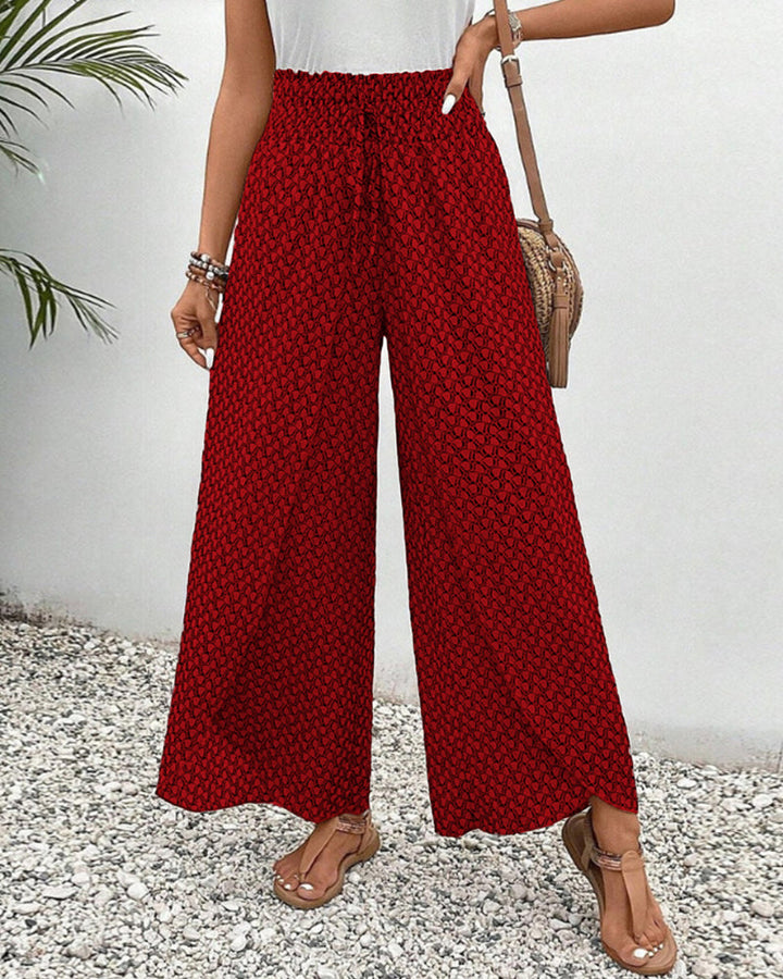 Catherine | Smocked Wide-Leg Pants