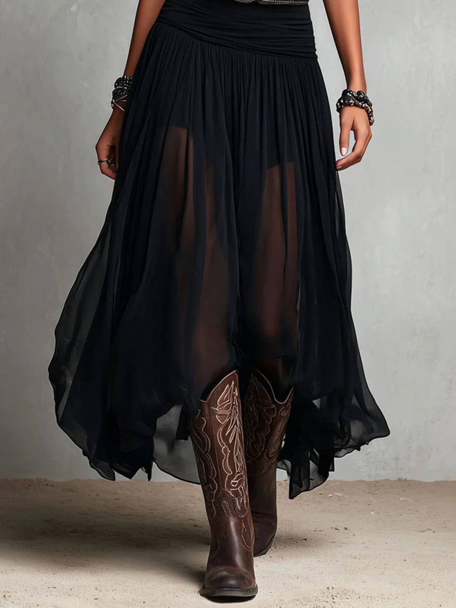 Amara | Sheer Tulle Maxi Dress