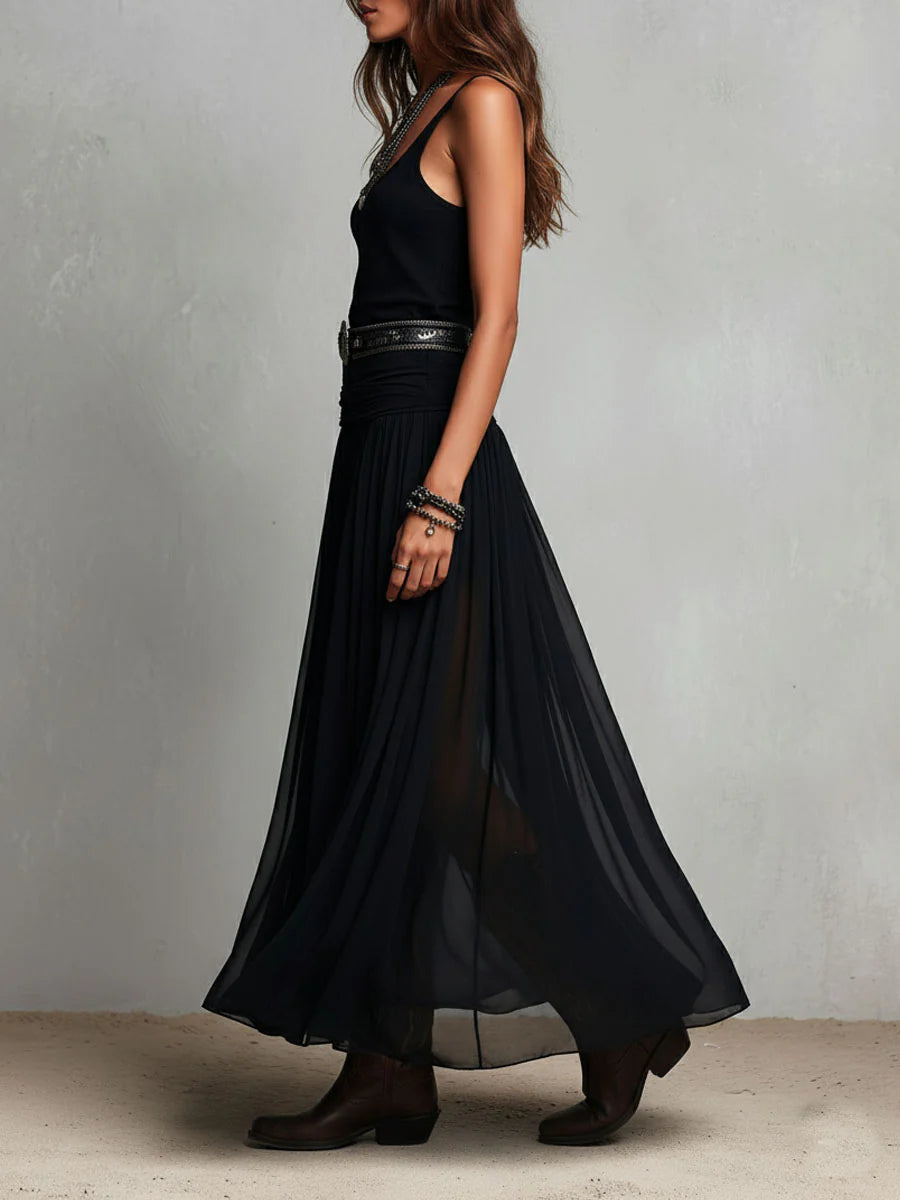 Amara | Sheer Tulle Maxi Dress