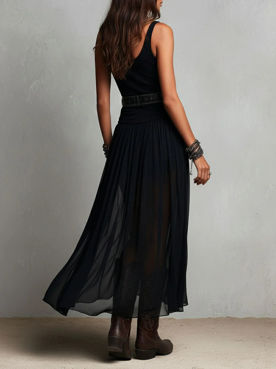 Amara | Sheer Tulle Maxi Dress