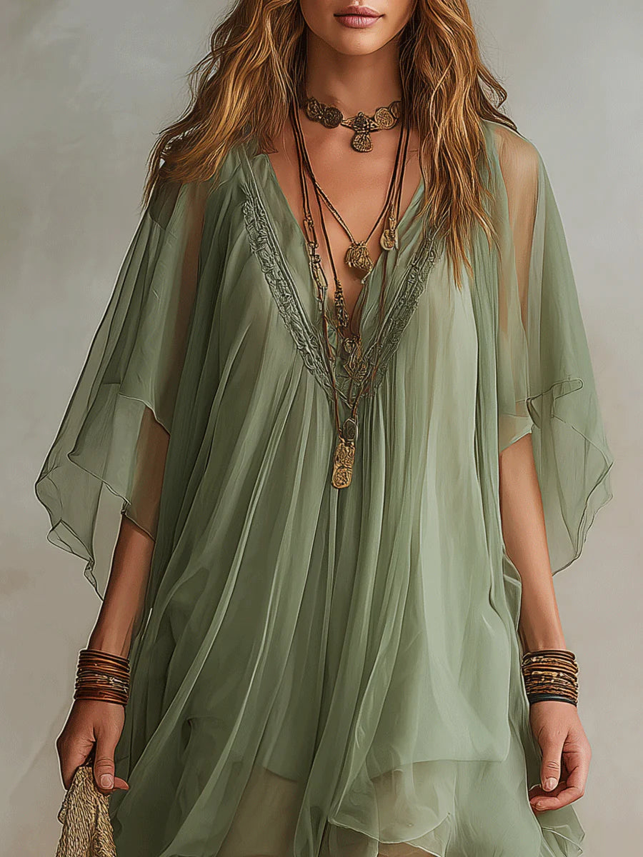 Elowen | Layered Chiffon Mini Dress