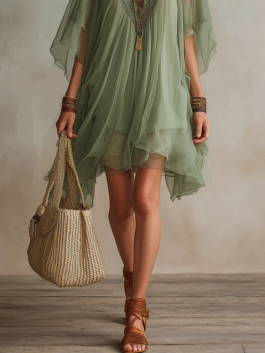 Elowen | Layered Chiffon Mini Dress