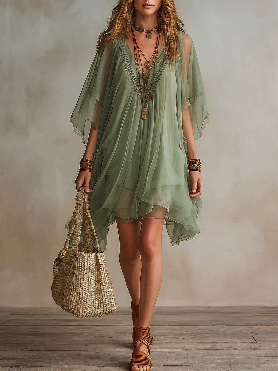 Elowen | Layered Chiffon Mini Dress