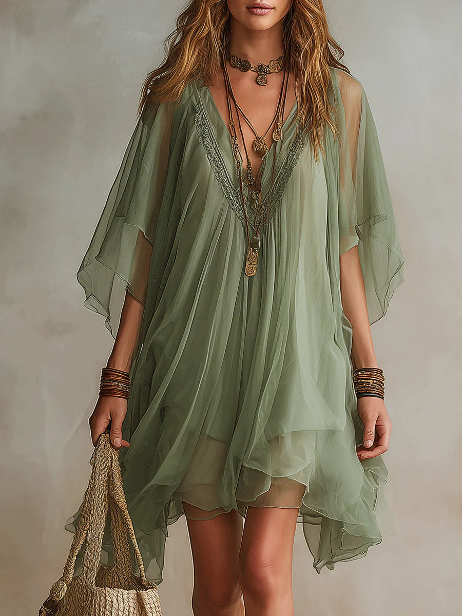 Elowen | Layered Chiffon Mini Dress