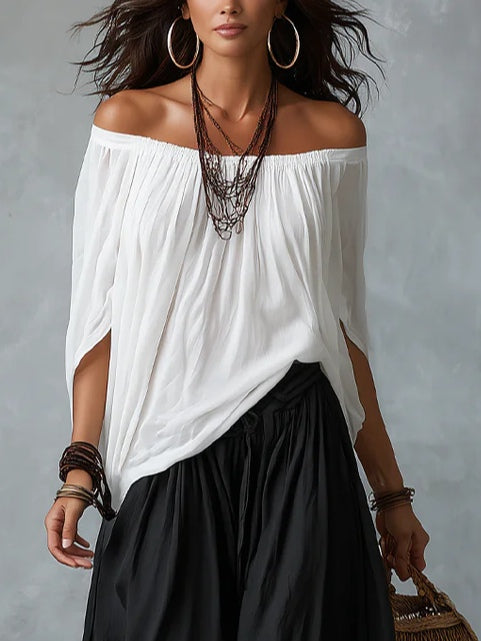 Amelia | Off-Shoulder Balloon-Pant Set