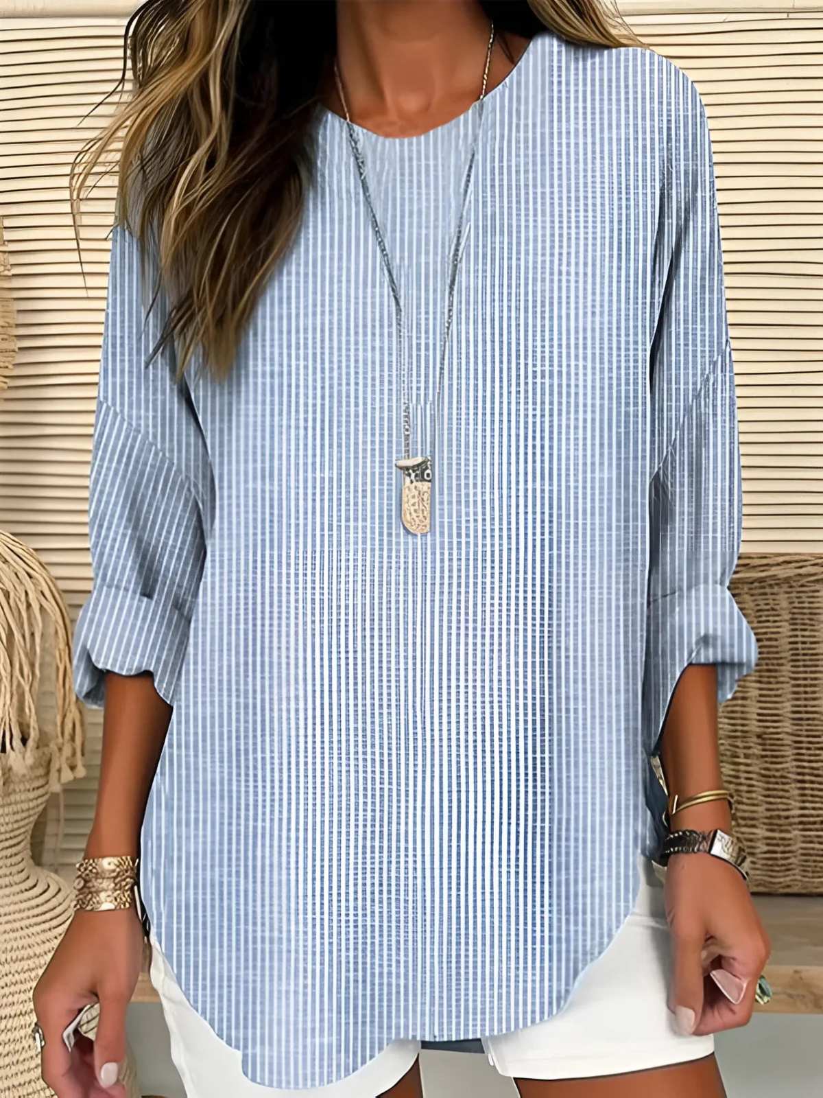 Rhea | Striped Relaxed Blouse