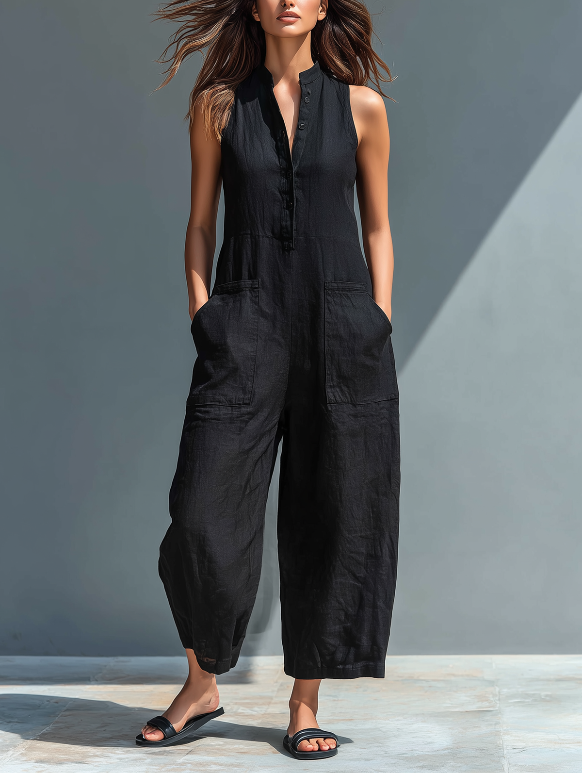 Vittoria | Relaxed Button-Front Jumpsuit