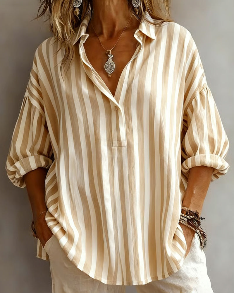 Nora | Striped Relaxed Blouse