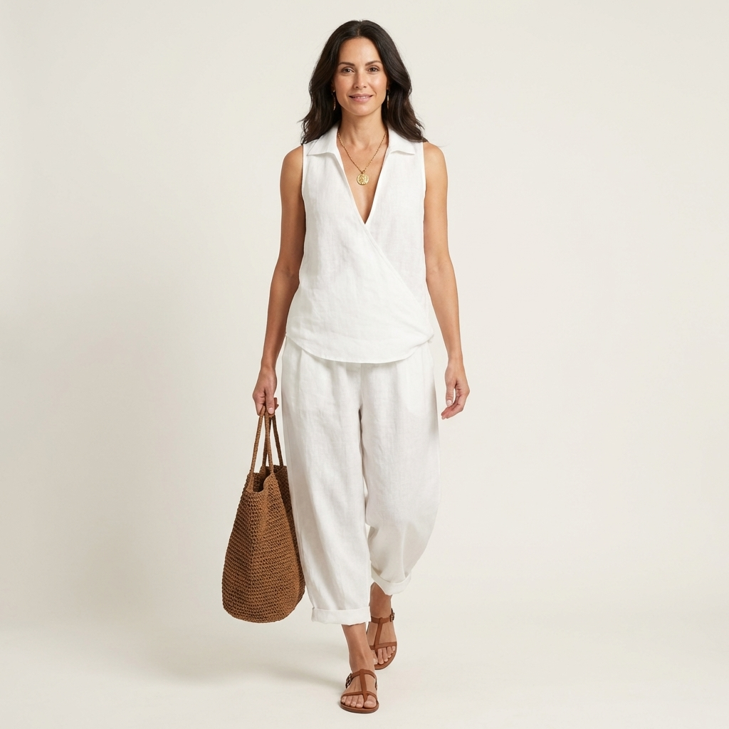 Twilia | Wrap-Top & Wide-Leg Set