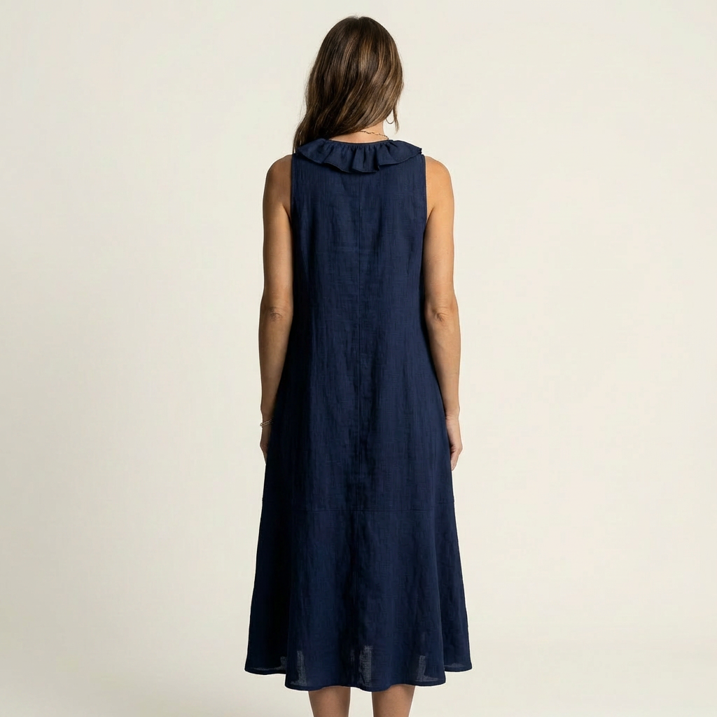 Vicky | Ruffle-Front V-Neck Maxi Dress