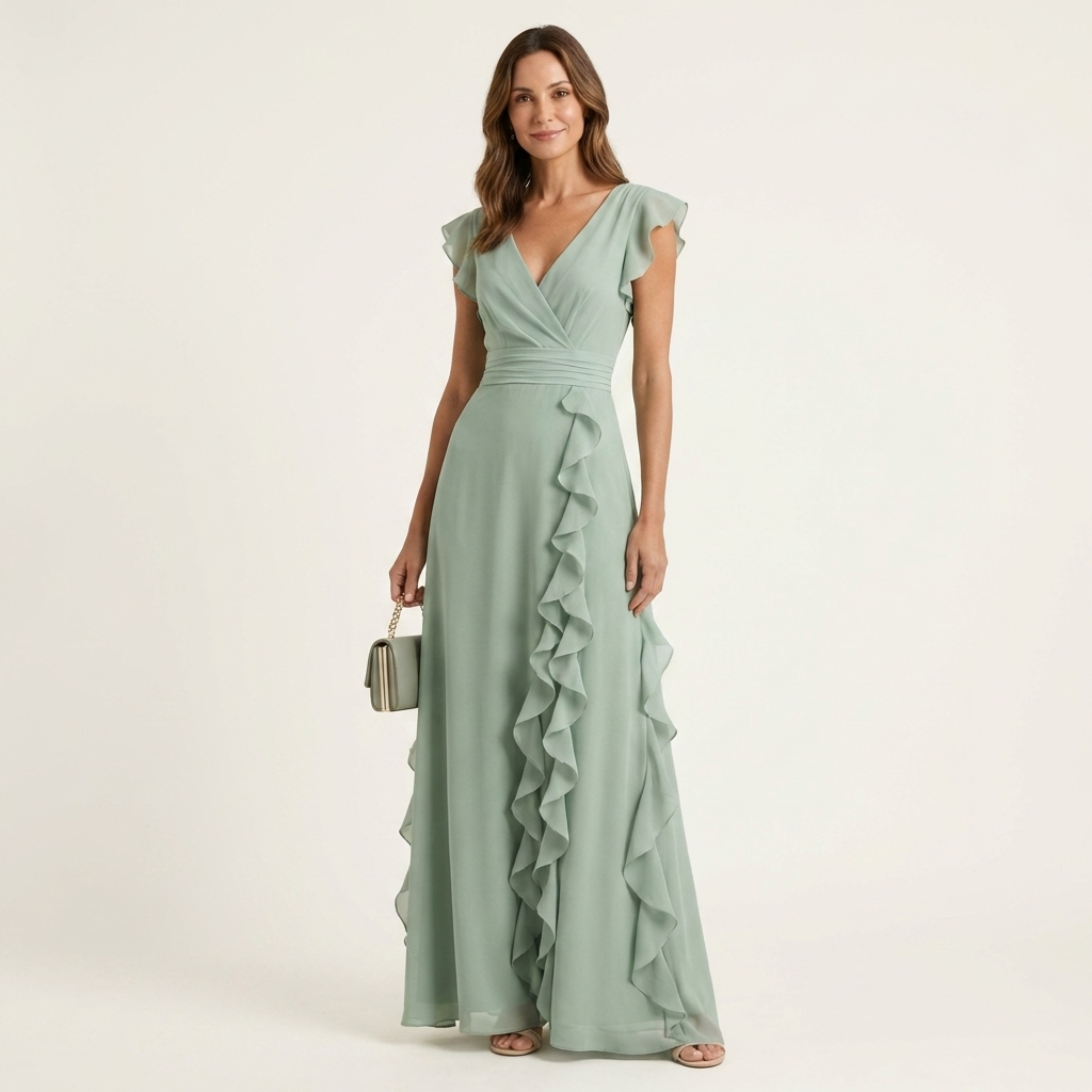 Nellyana | Cascading Ruffle Maxi Dress