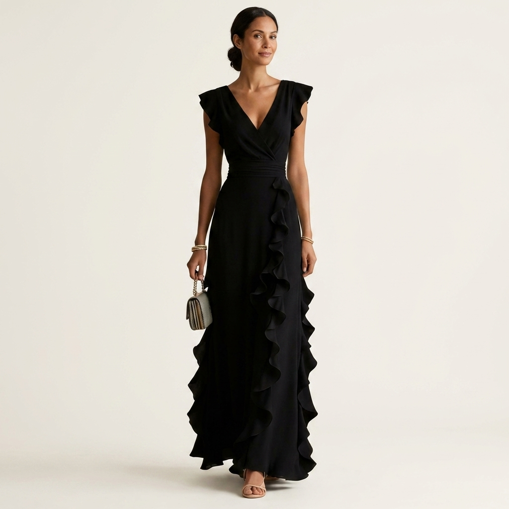 Nellyana | Cascading Ruffle Maxi Dress