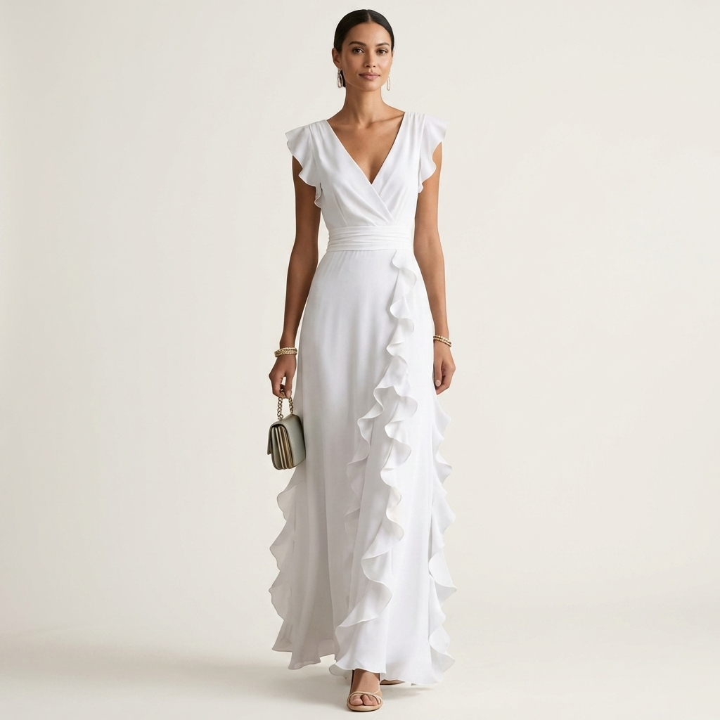 Nellyana | Cascading Ruffle Maxi Dress