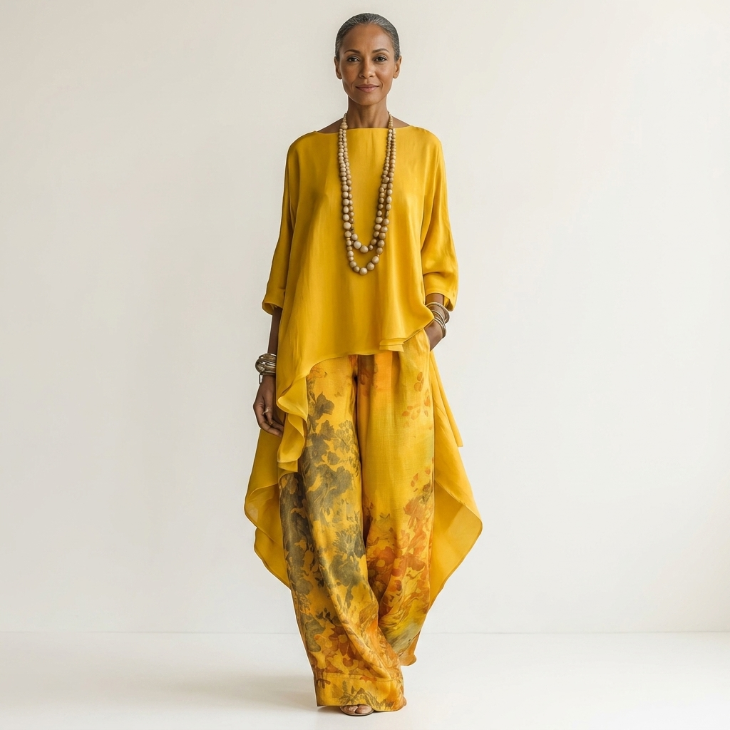 Cariola | Asymmetric Tunic Two-Piece Set