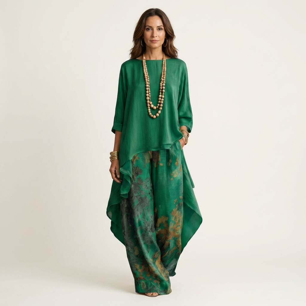 Cariola | Asymmetric Tunic Two-Piece Set