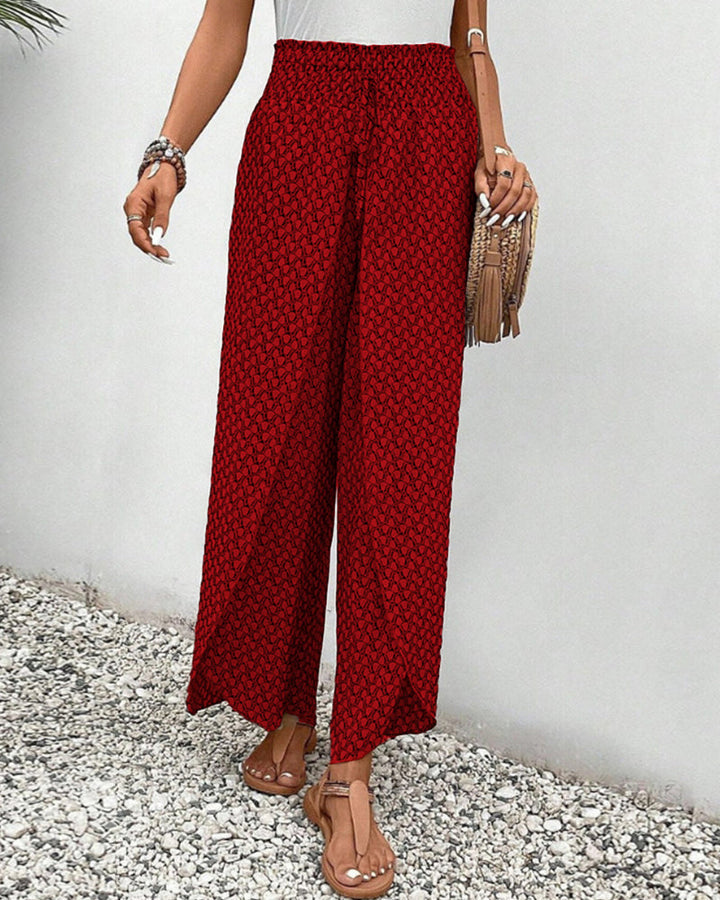 Catherine | Smocked Wide-Leg Pants
