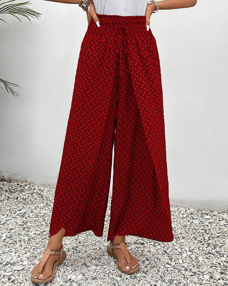 Catherine | Smocked Wide-Leg Pants