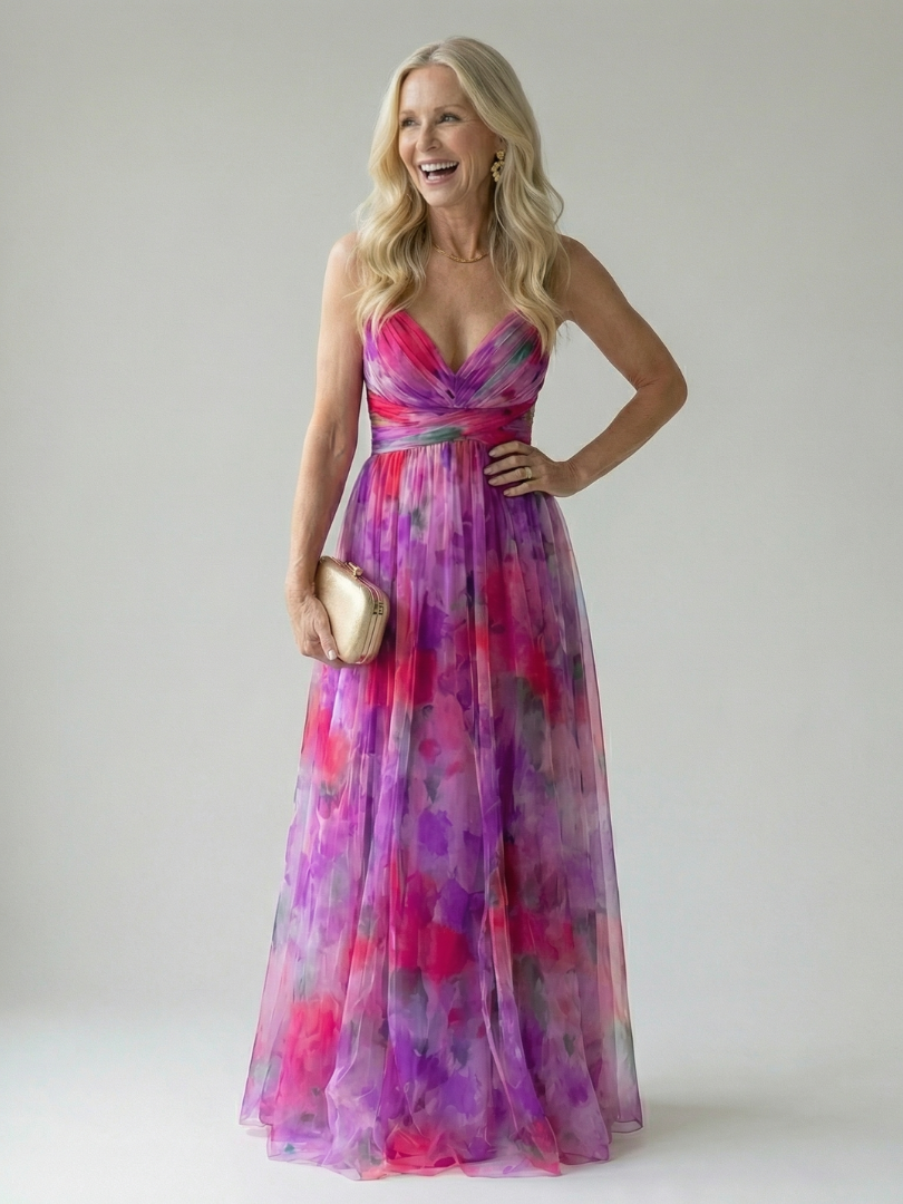Isel | Soft Wrap Floral Maxi Dress