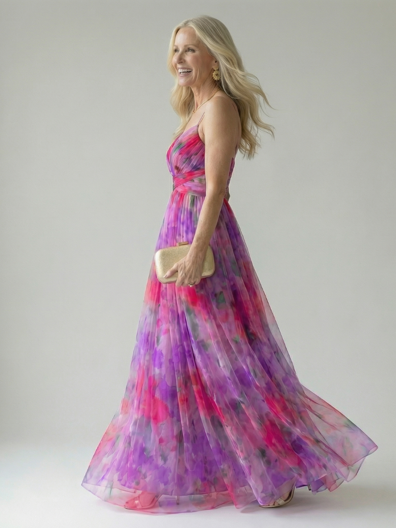Isel | Soft Wrap Floral Maxi Dress
