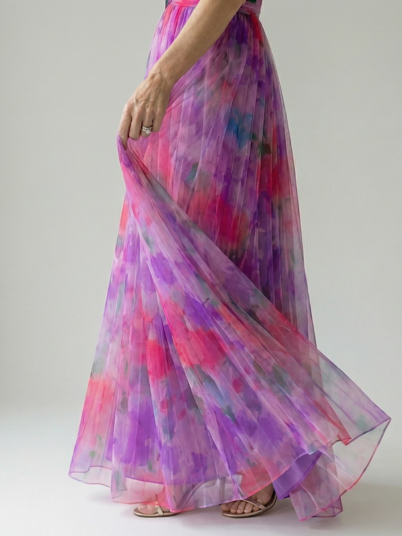 Isel | Soft Wrap Floral Maxi Dress
