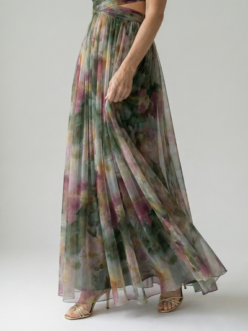 Isel | Soft Wrap Floral Maxi Dress