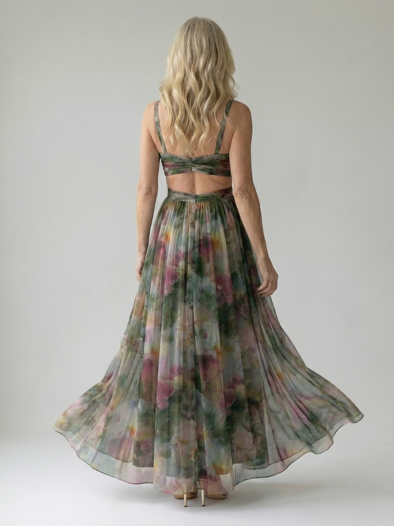 Isel | Soft Wrap Floral Maxi Dress