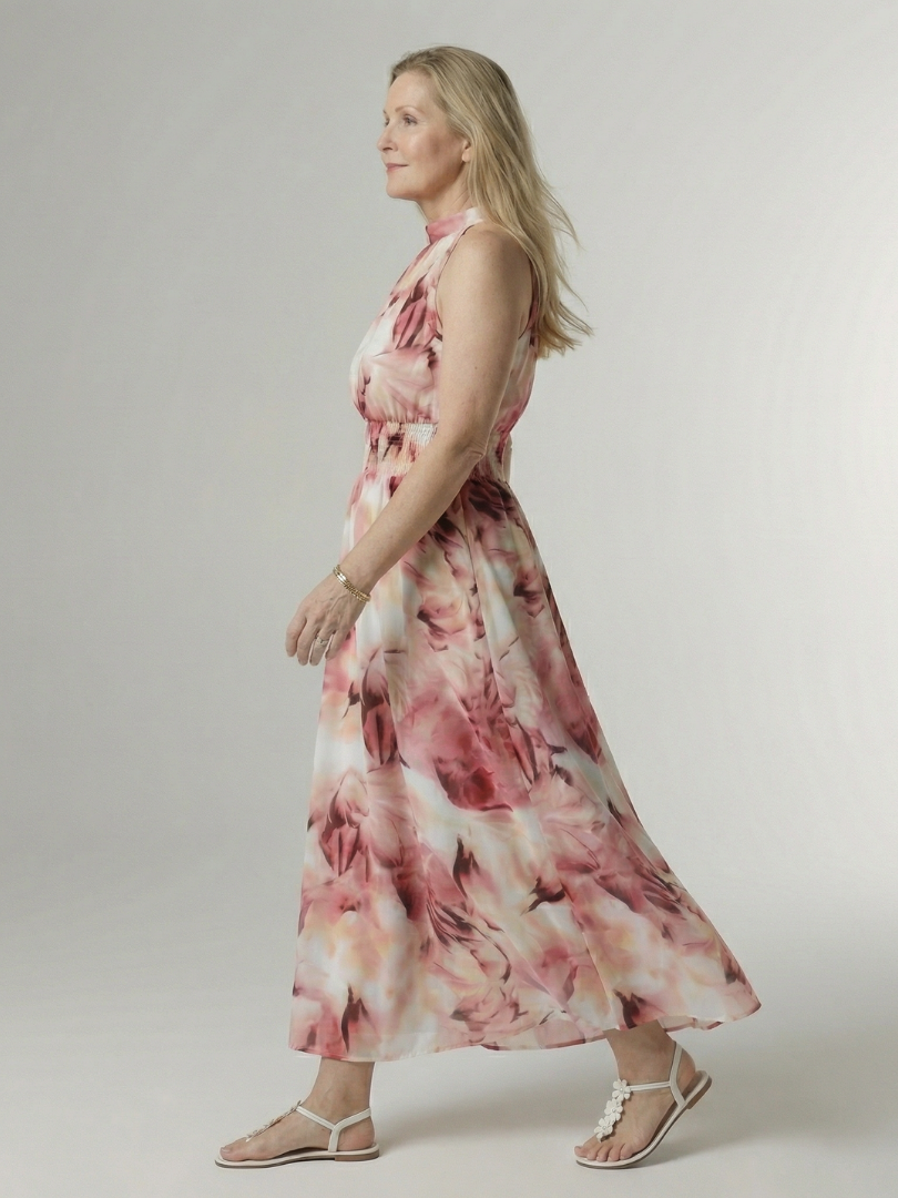 Sylin | Gathered Flowing Maxi Dress