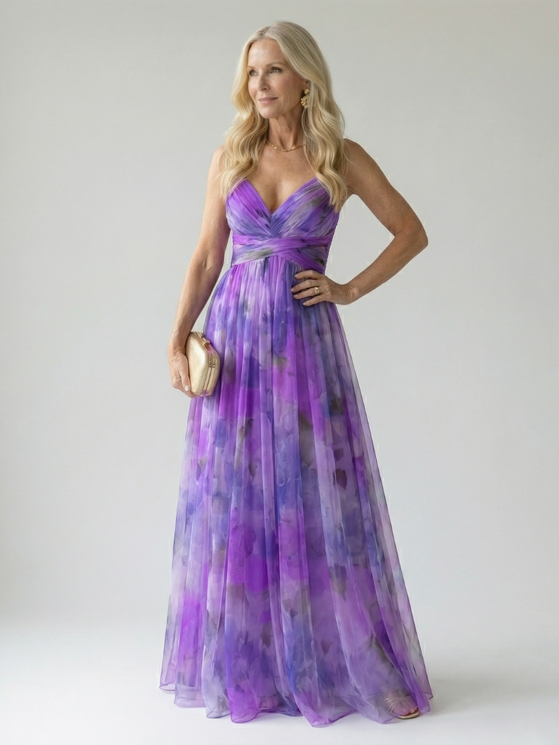 Isel | Soft Wrap Floral Maxi Dress